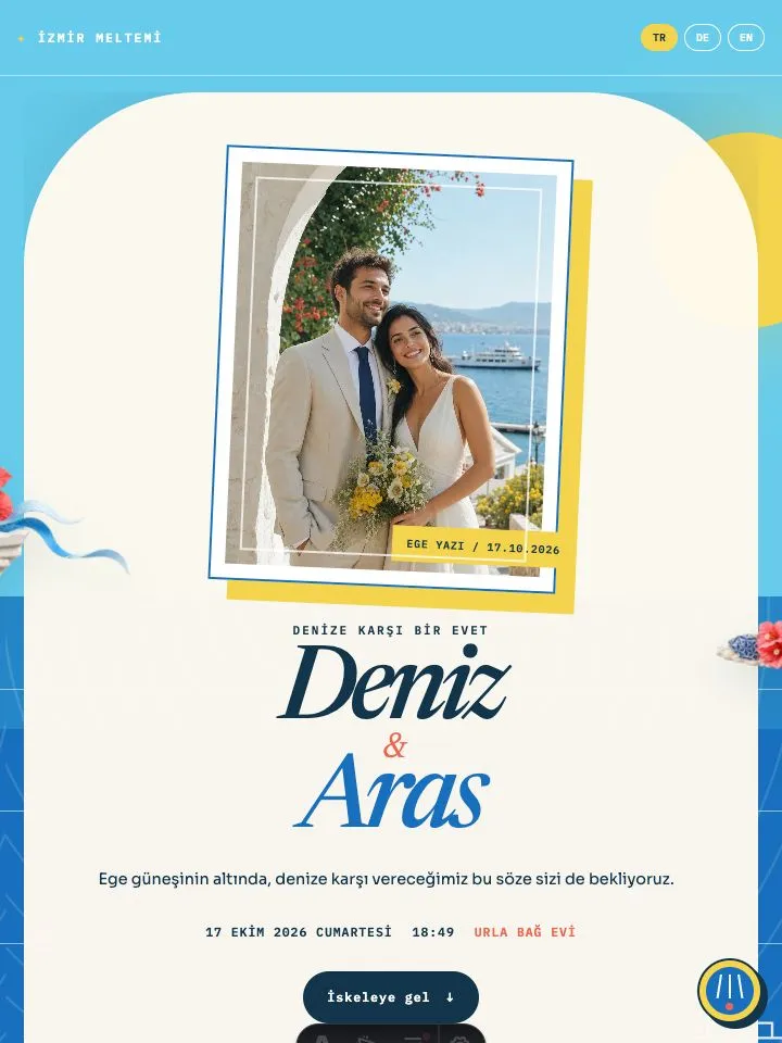 İzmir Meltemi düğün sitesi şablonu